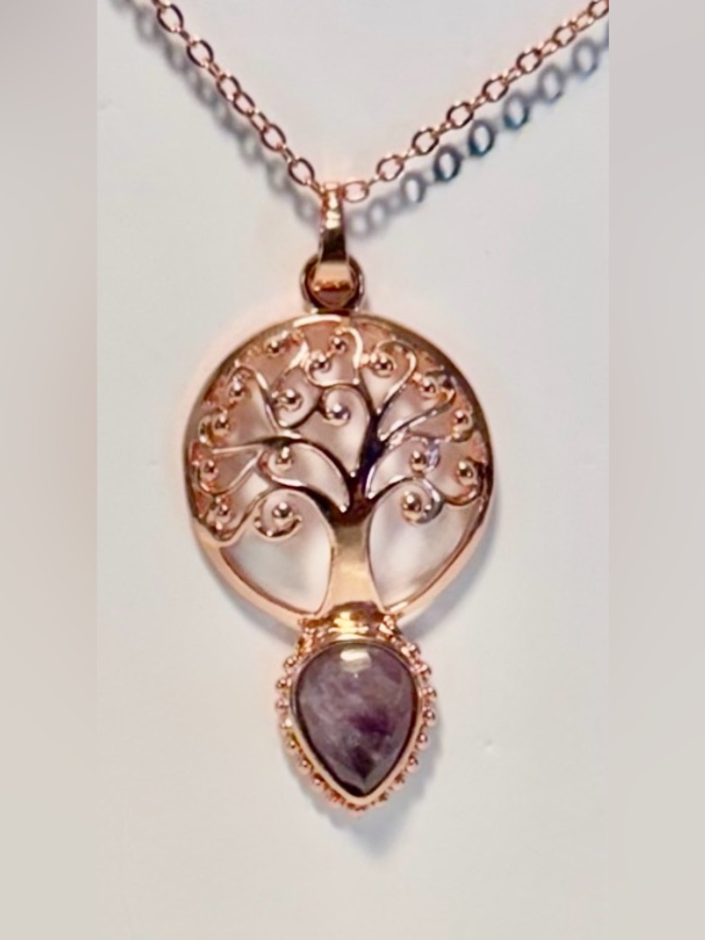 Rose Gold Tree of Life Necklace